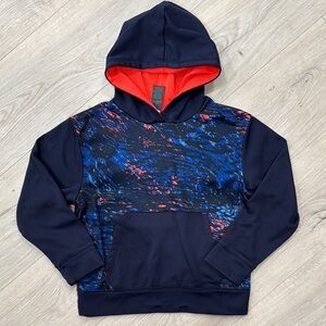 Boys Champion Navy and orange Patterned Hoodie